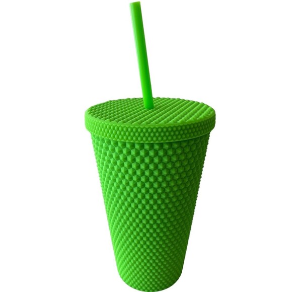 Starbucks 2021 Fall Neon Green Studded Tumbler 16 Oz New - Picture 3 of 3